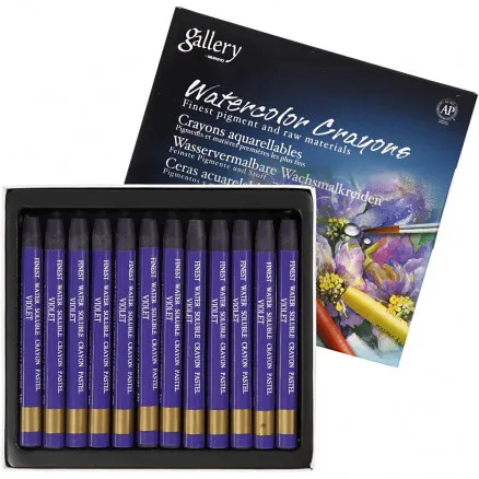 Gallery Akvarell, violett (320), L: 9,3 cm, 12 st/1 förpackning.