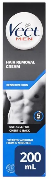 Veet - Men Hårborttagningskräm Känslig Hud - 200 ml